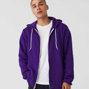 Canvas Unisex Full Zip Hoodie | Team Purple