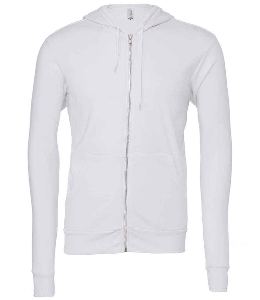 Canvas Unisex Full Zip Hoodie | White