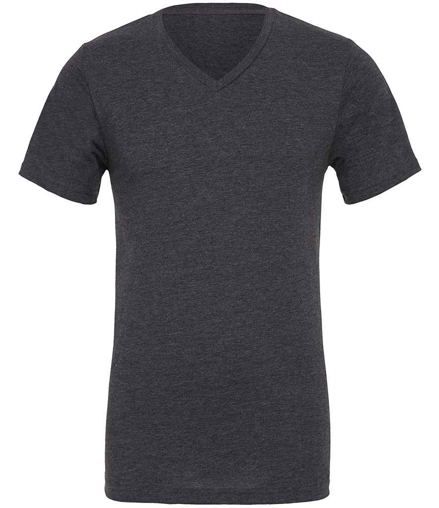 Canvas Unisex Heather CVC V Neck T-Shirt | Dark Grey - Image 2