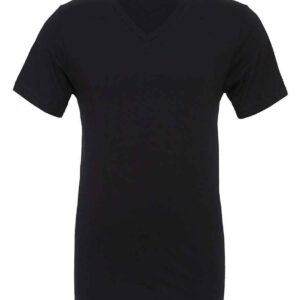 Canvas Unisex Jersey V Neck T-Shirt | Black