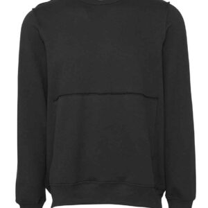 Canvas Unisex Raw Seam Crew Neck Pullover | Dark Grey