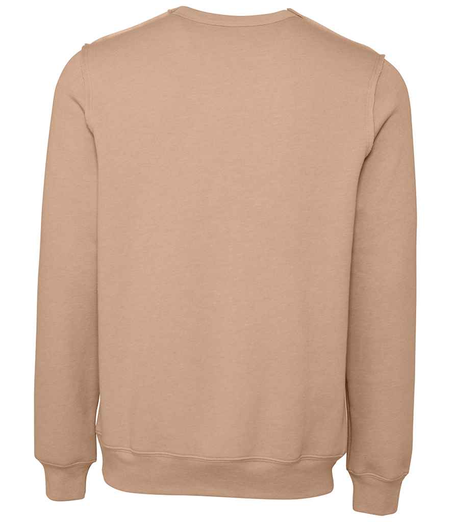 Canvas Unisex Raw Seam Crew Neck Pullover | Heather Oatmeal - Image 2