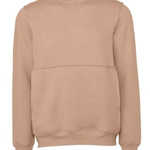 Canvas Unisex Raw Seam Crew Neck Pullover | Heather Oatmeal