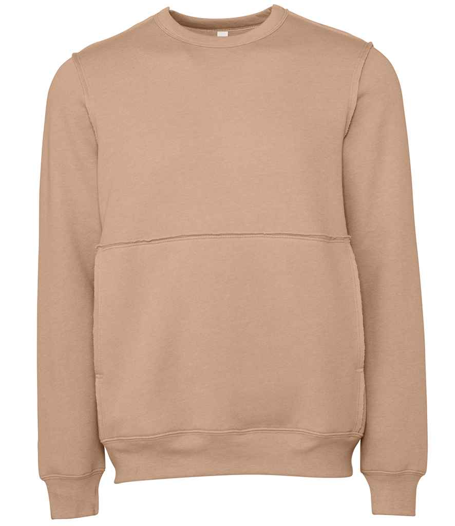 Canvas Unisex Raw Seam Crew Neck Pullover | Heather Oatmeal