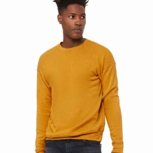 Canvas Unisex Sponge Fleece Drop Shoulder Sweatshirt | Heather Mustard