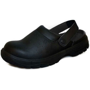 Comfort Grip Sandal with Heel Strap | Black
