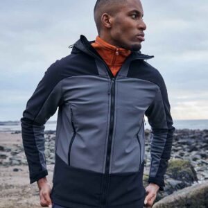 Craghoppers Expert Active Hooded Soft Shell Jacket | Carbon Grey/Black