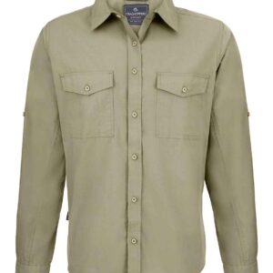 Craghoppers Expert Kiwi Long Sleeve Shirt | Pebble