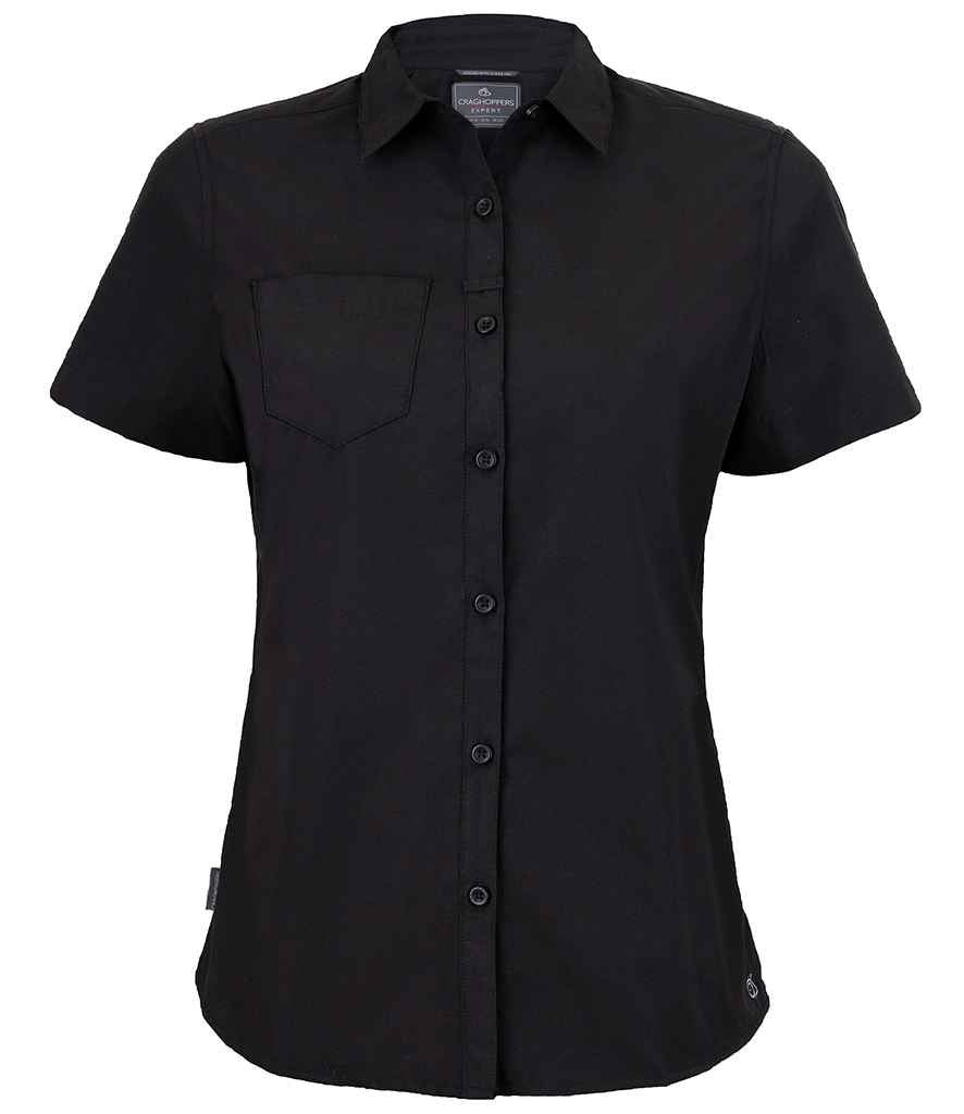 Craghoppers Expert Ladies Kiwi Short Sleeve Shirt | Black