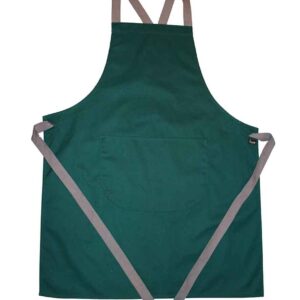 Dennys Cross Back Apron | Bottle Green