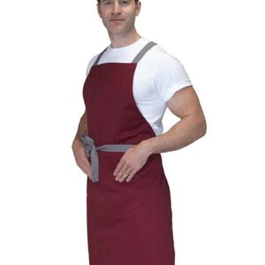 Dennys Cross Back Apron | Claret