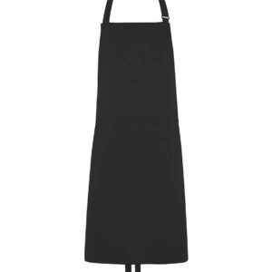 Dennys Polyester Bib Apron with Pocket | Black