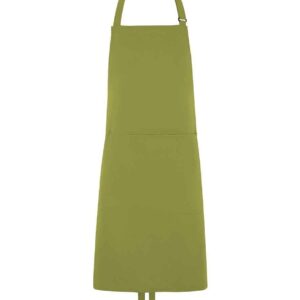Dennys Polyester Bib Apron with Pocket | Light Olive