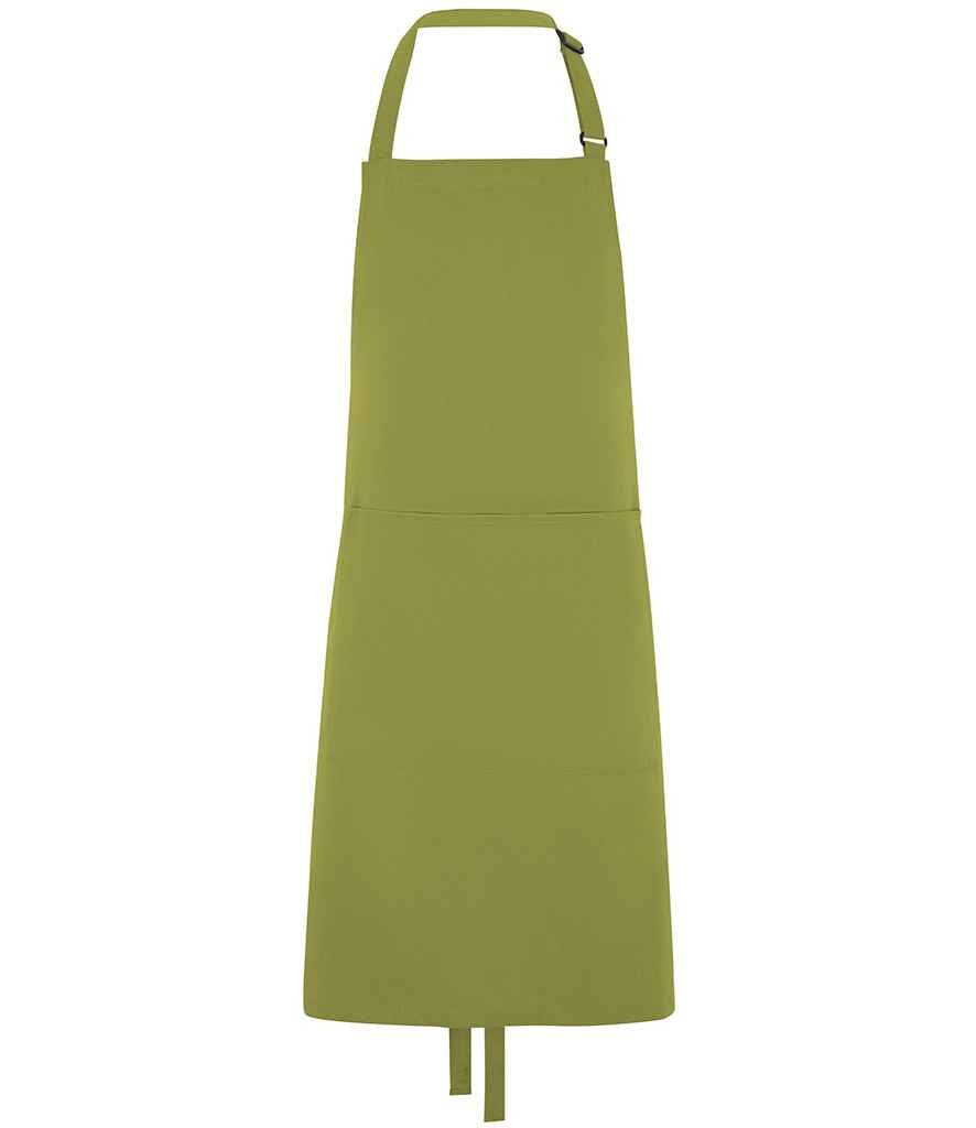 Dennys Polyester Bib Apron with Pocket | Light Olive
