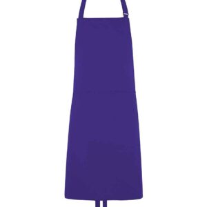 Dennys Polyester Bib Apron with Pocket | Purple