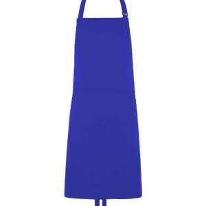 Dennys Polyester Bib Apron with Pocket | Royal Blue