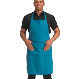 Dennys Polyester Bib Apron with Pocket | Sea Grass
