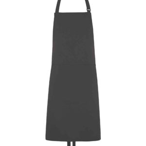 Dennys Polyester Bib Apron with Pocket | Storm Grey