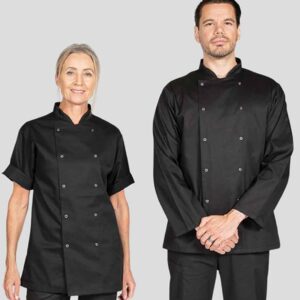 Dennys Short Sleeve Chef's Jacket | Black