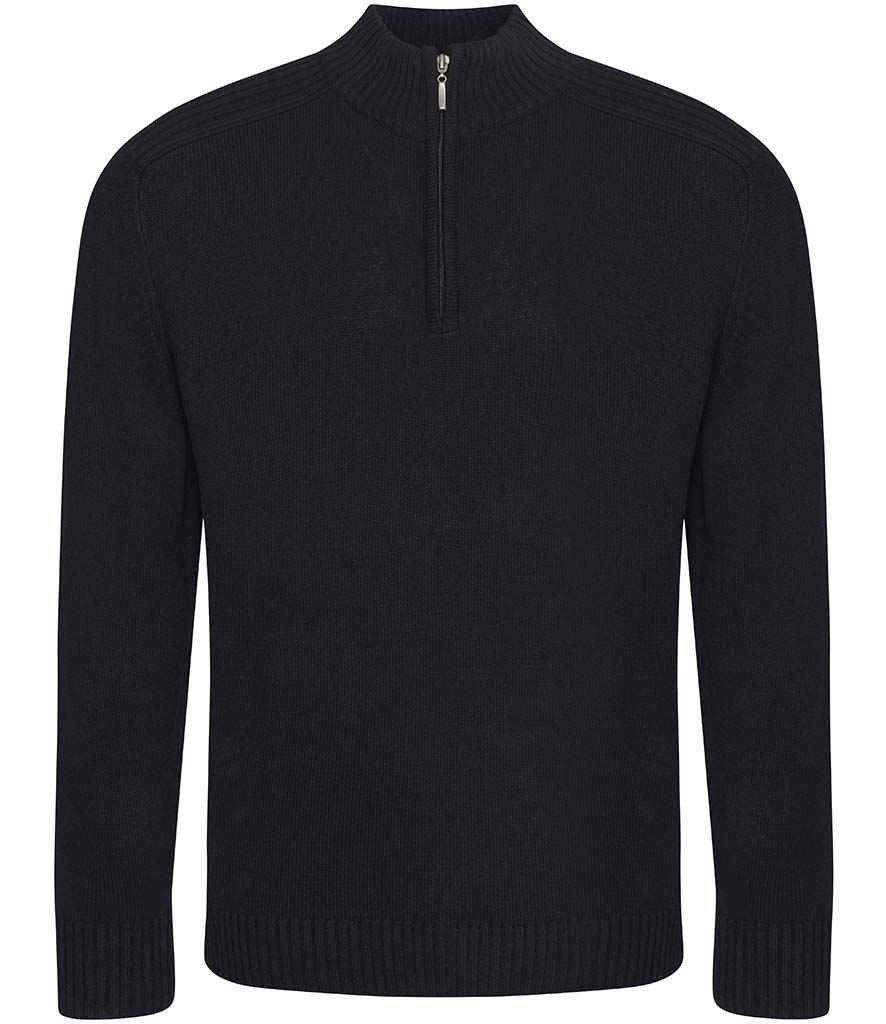Ecologie Unisex Wakhan Zip Neck Sustainable Sweater | Black