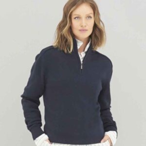 Ecologie Unisex Wakhan Zip Neck Sustainable Sweater | Navy