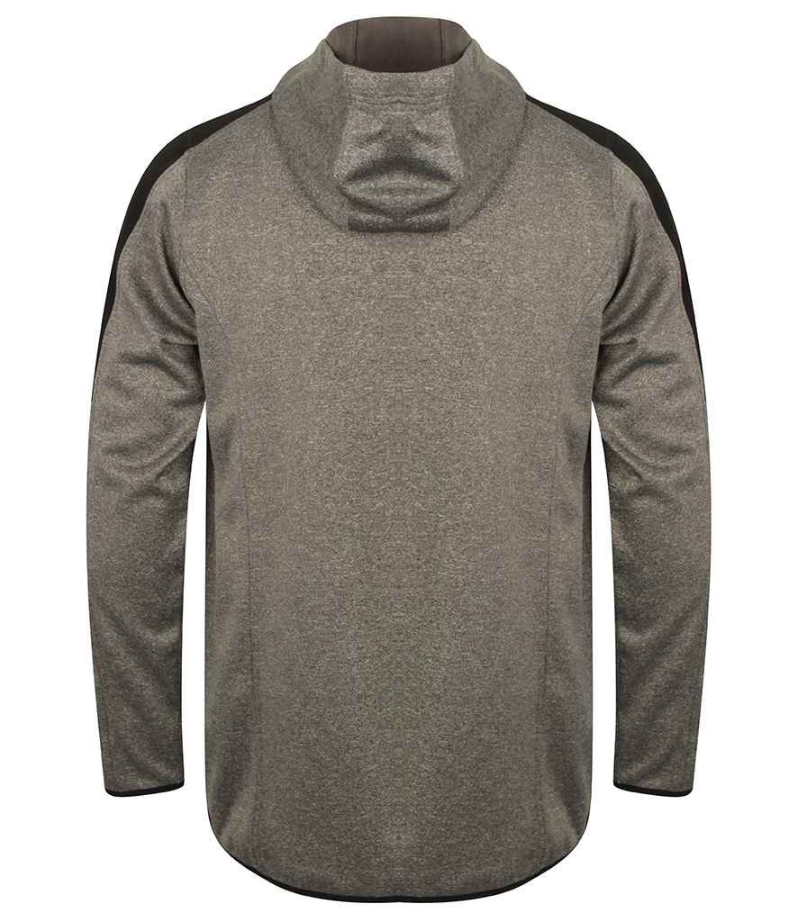 Finden and Hales Active Soft Shell Jacket | Dark Grey Marl/Black - Image 2