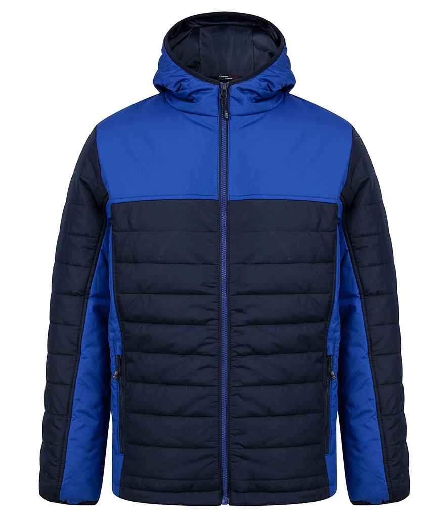 Finden and Hales Contrast Padded Jacket | Navy/Royal Blue