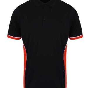 Finden and Hales Contrast Panel Polo Shirt | Black/Red