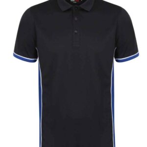 Finden and Hales Contrast Panel Polo Shirt | Navy/Royal Blue