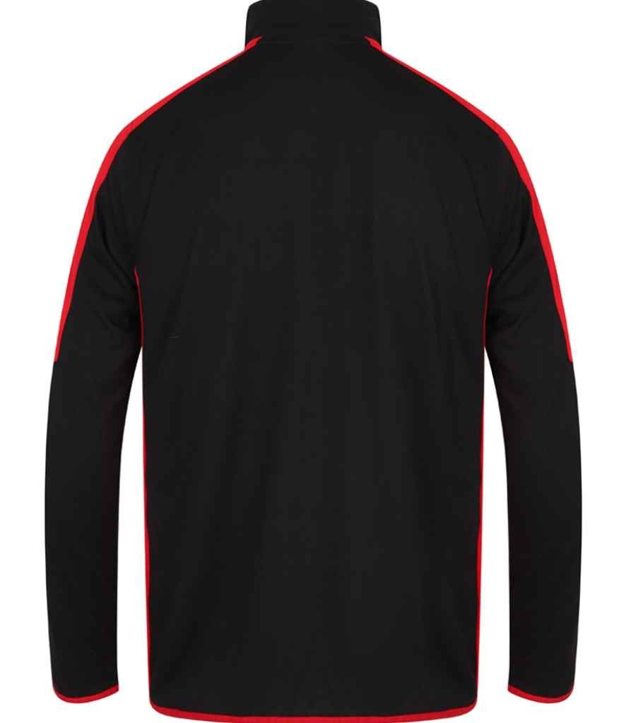 Finden and Hales Contrast Zip Neck Midlayer Top | Black/Red - Image 2