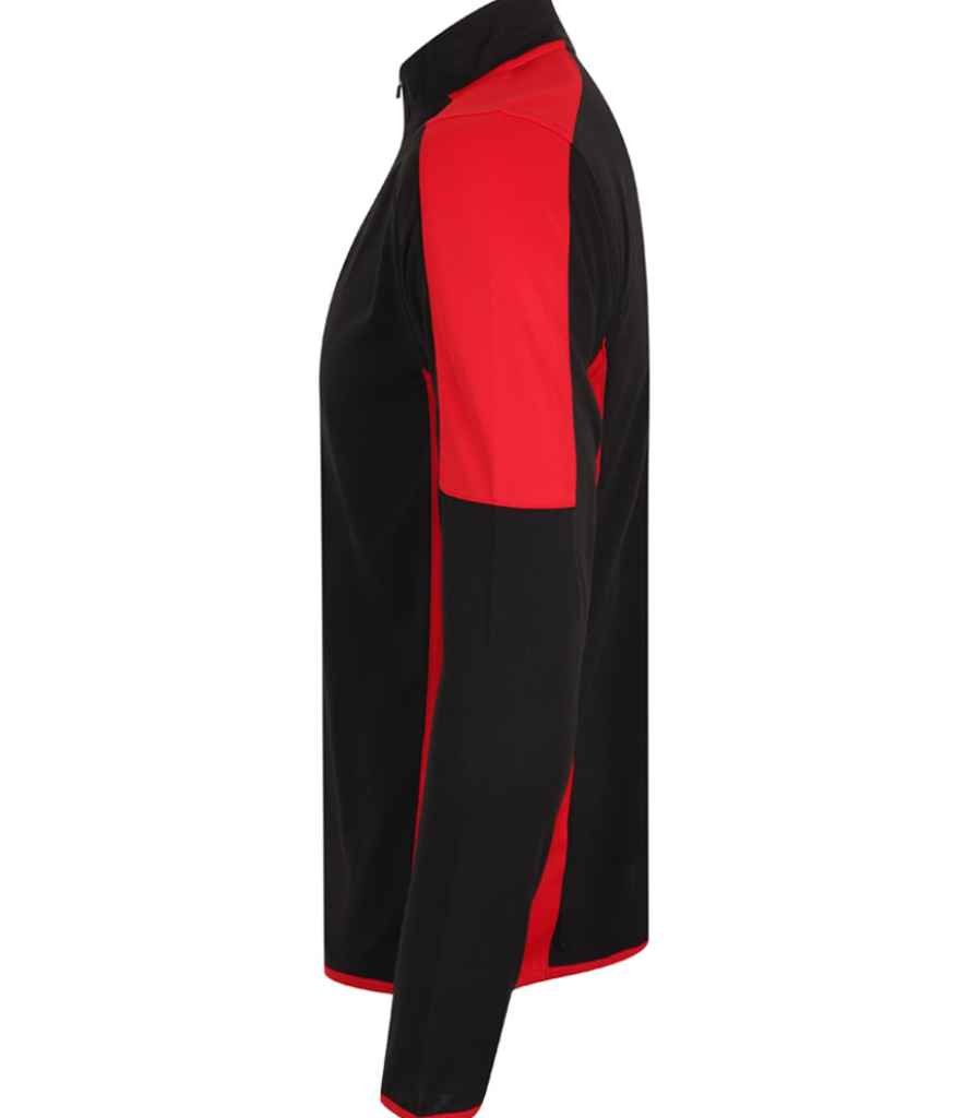 Finden and Hales Contrast Zip Neck Midlayer Top | Black/Red - Image 3