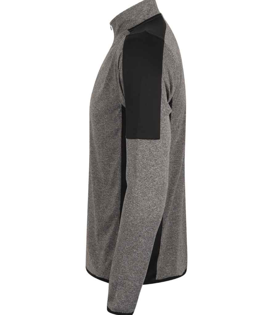 Finden and Hales Contrast Zip Neck Midlayer Top | Grey Marl/Black - Image 3