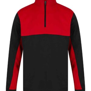 Finden and Hales Kids 1/4 Zip Tracksuit Top | Black/Red