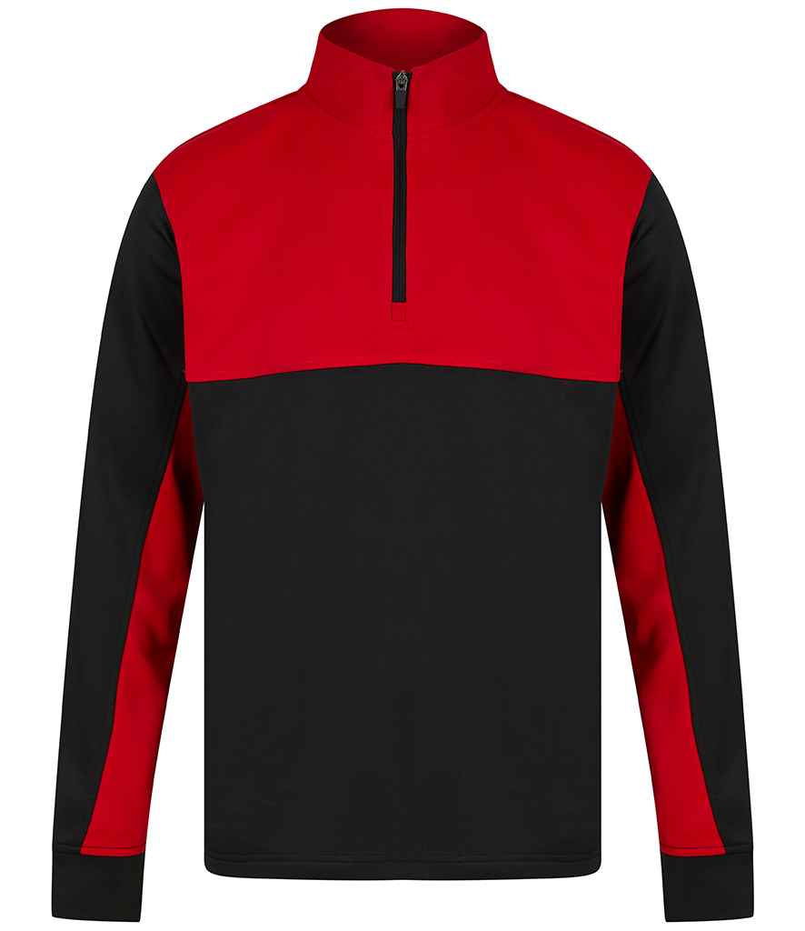 Finden and Hales Kids 1/4 Zip Tracksuit Top | Black/Red