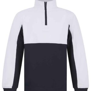 Finden and Hales Kids 1/4 Zip Tracksuit Top | Navy/White