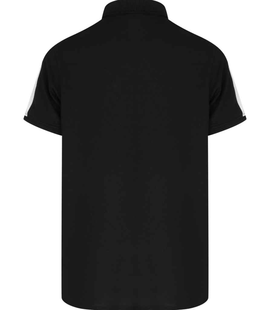 Finden and Hales Kids Contrast Panel Piqué Polo Shirt | Black/White - Image 2