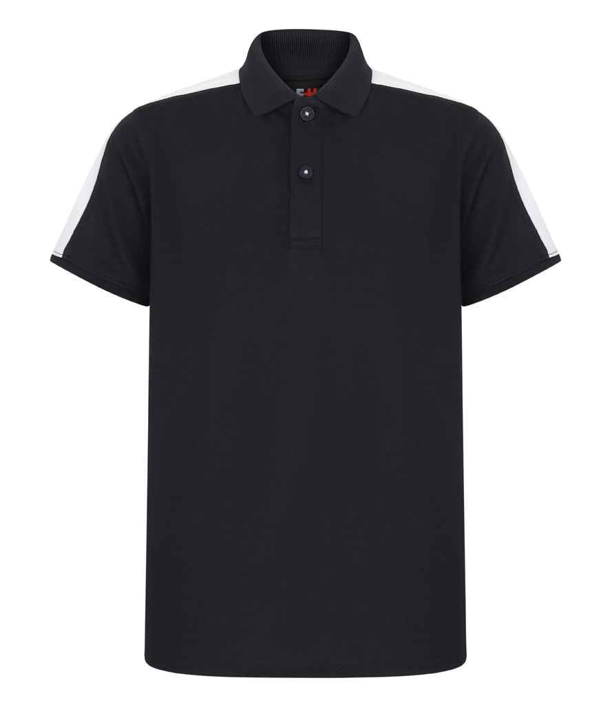 Finden and Hales Kids Contrast Panel Piqué Polo Shirt | Navy/White
