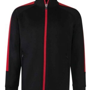 Finden and Hales Kids Knitted Tracksuit Top | Black/Red