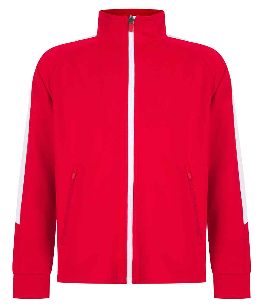 Finden and Hales Kids Knitted Tracksuit Top | Red/White - Image 2