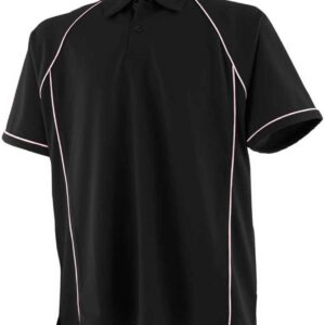 Finden and Hales Kids Performance Piped Polo Shirt | Black/White