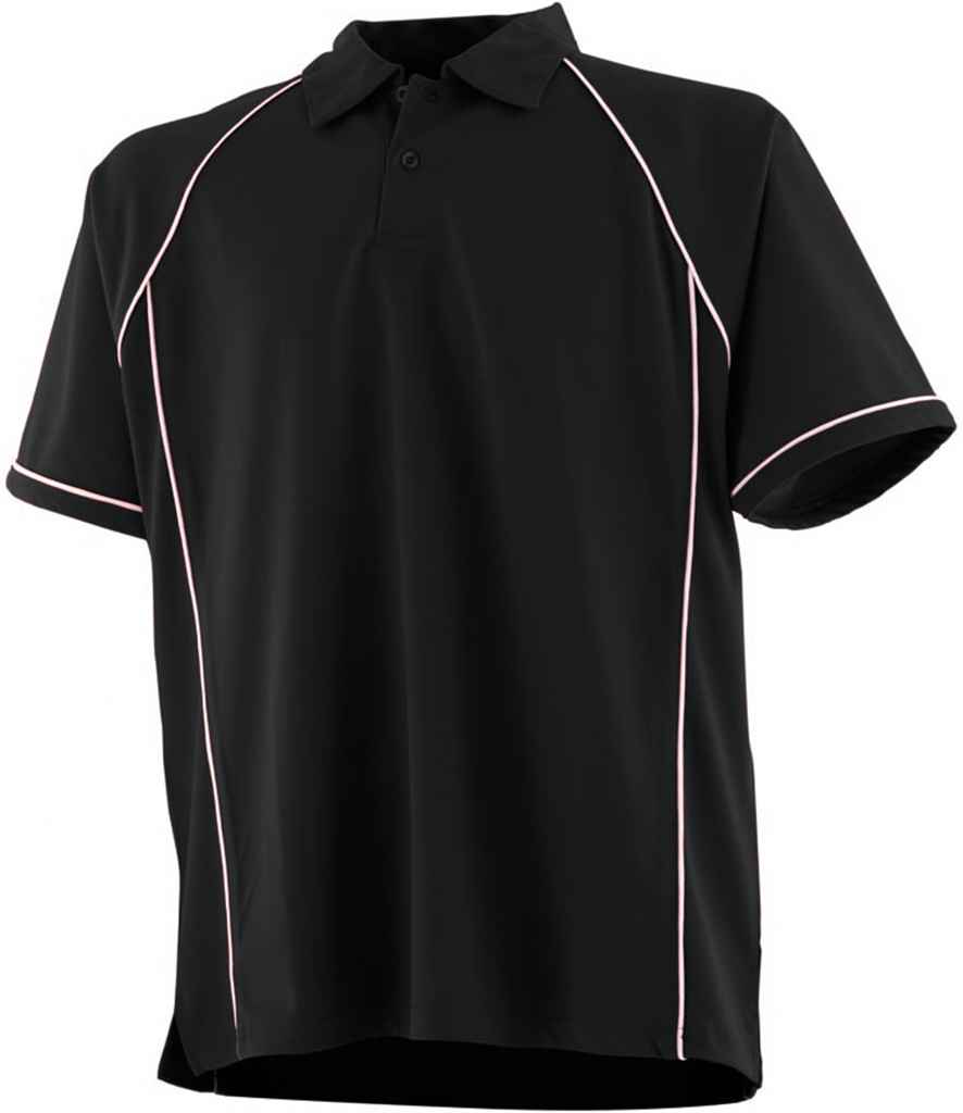 Finden and Hales Kids Performance Piped Polo Shirt | Black/White