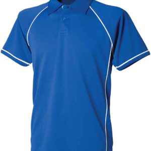 Finden and Hales Kids Performance Piped Polo Shirt | Royal Blue/White