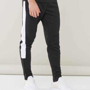 Finden and Hales Knitted Tracksuit Pants | Black/White