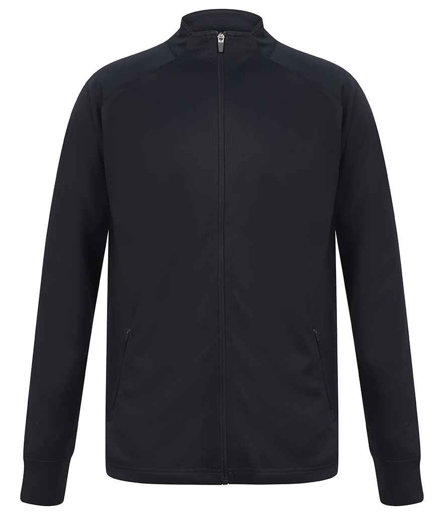 Finden and Hales Knitted Tracksuit Top | Navy/Navy