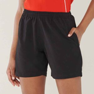 Finden and Hales Ladies Microfibre Shorts | Black