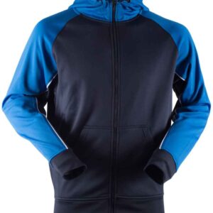 Finden and Hales Panelled Sports Hoodie | Navy/Royal Blue/White