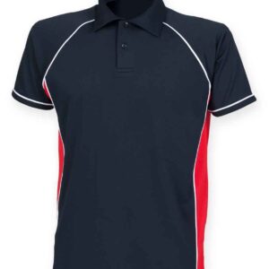 Finden and Hales Performance Piped Polo Shirt | Navy/Red/White