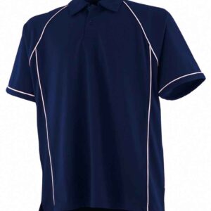 Finden and Hales Performance Piped Polo Shirt | Navy/White