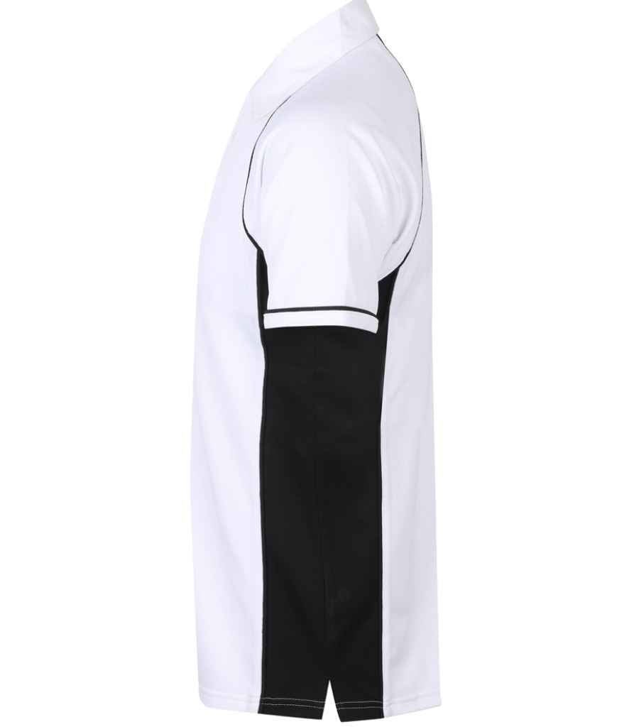 Finden and Hales Performance Piped Polo Shirt | White/Black/Black - Image 4