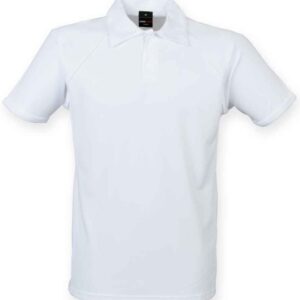 Finden and Hales Performance Piped Polo Shirt | White/White